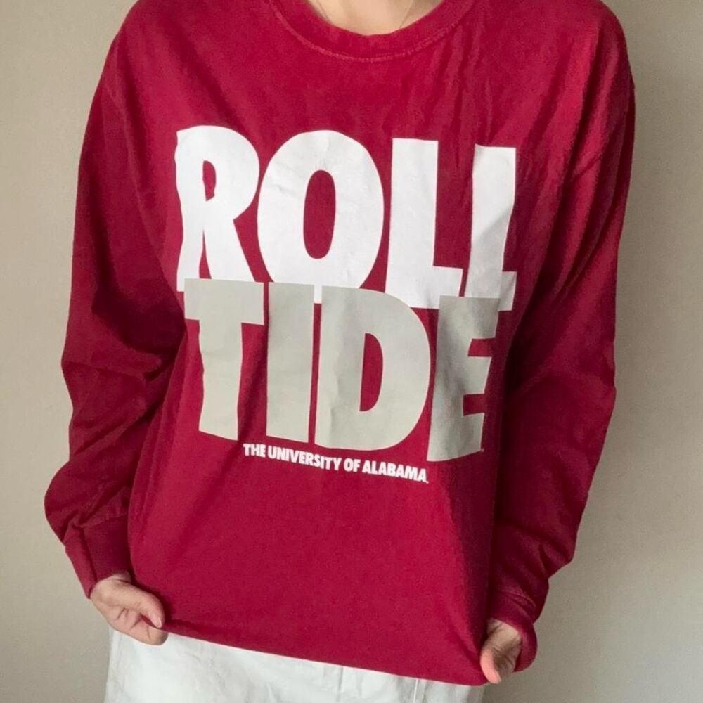Alabama Crimson Tide long sleeve cotton tee Roll Tide tuscaloosa AL tailgate